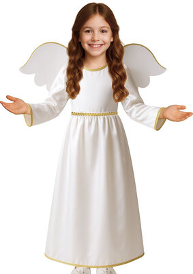 Dívčí kostým bílý anděl s páskem