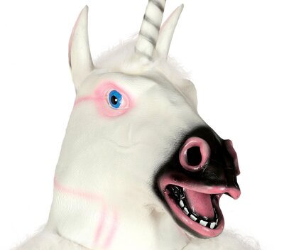 Latexová maska jednorožec