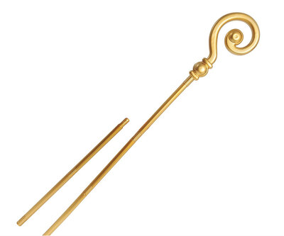 Mikulášská hůl/berle zlatá 184 cm (skládací)
