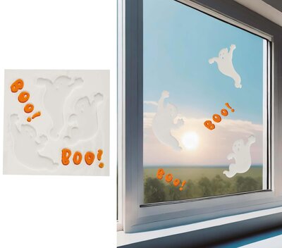 Nalepovací krvavá dekorace na okno, 20X20 CM