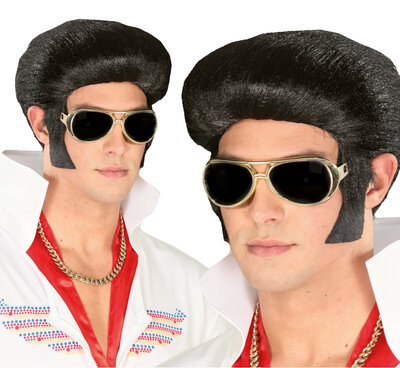 Pánská černá paruka Elvis Presley