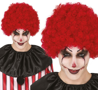 Pánská paruka klaun, červená