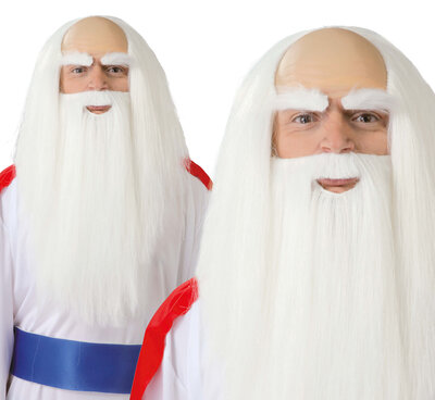 Pánská paruka s vousy Panoramix (Asterix a Obelix)