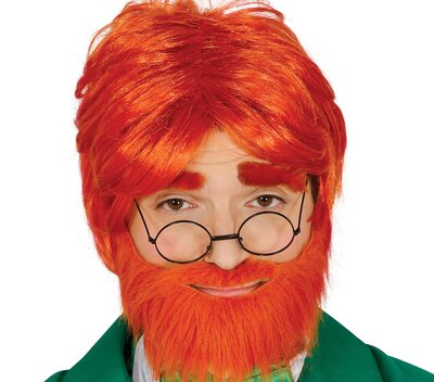 Pánská paruka s vousy zrzek