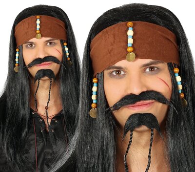 Pánská pirátská paruka s šátkem