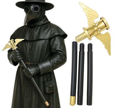 Skládací hůl přesýpací hodiny s křídly, 100 cm