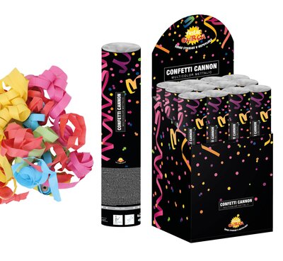 Vystřelovací konfety barevné, 80 cm