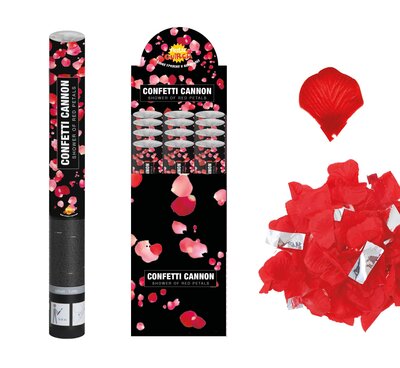 Vystřelovací konfety s plátky růží, 50 cm