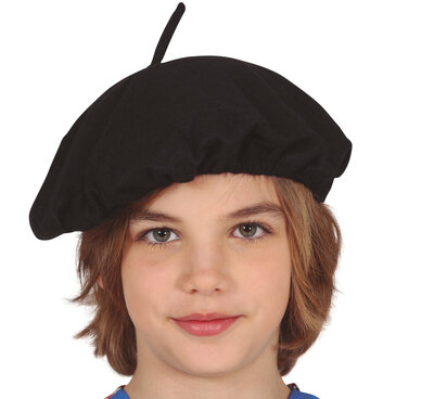 Dětská černá baretka
