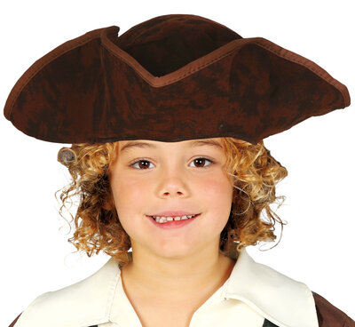 Dětský pirátský klobouk, hnědý