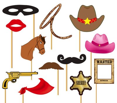 Fotorekvizity pro kovboje, 12 ks