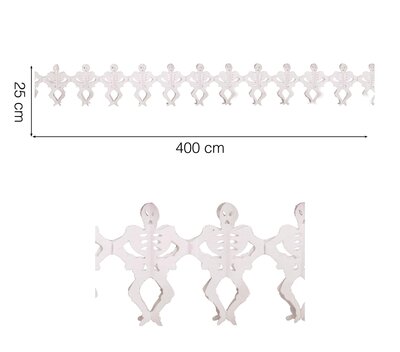 Halloweenská girlanda kostlivci, 4 m