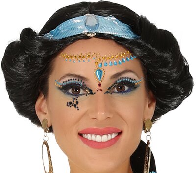 Samonalepovací kamínky na obličej arabská princezna