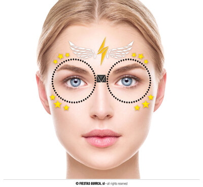 Samonalepovací kamínky na obličej Harry Potter