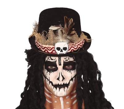 Voodoo klobouk s peřím