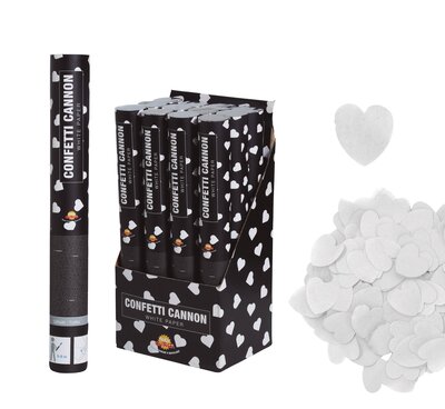 Vystřelovací konfety papírová srdíčka, 40 cm