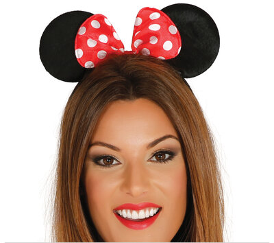 Čelenka s ušima a mašlí myška Minnie
