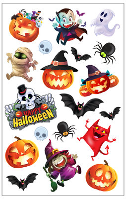 Halloweenské samolepky