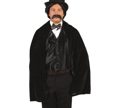 Černá sametová kápě, 100 cm