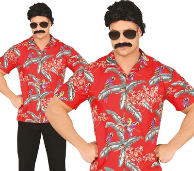 Pánská havajská košile s papoušky