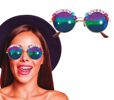 Brýle s nápisem disco queen