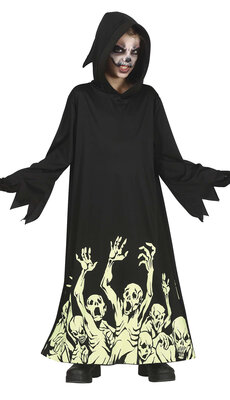 Chlapecký kostým smrtka s přízraky svítící ve tmě