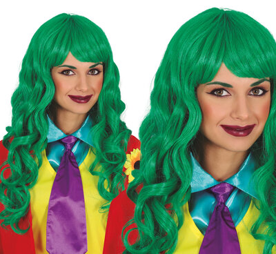 Dámská zelená paruka Joker