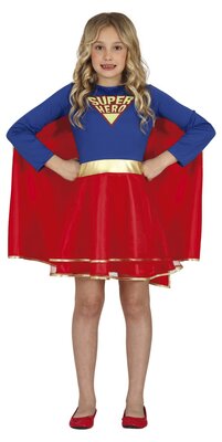 Dívčí kostým superhrdinka s pláštěm