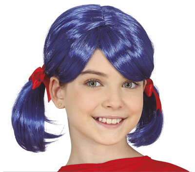 Dívčí modrá paruka Kouzelná Beruška