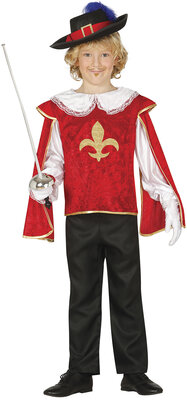 Chlapecký kostým mušketýr, červený