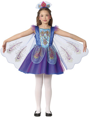 Dívčí kostým páv s křídly