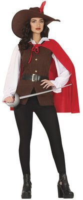 Dámský kostým mušketýrka s kloboukem