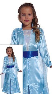 Dívčí kostým ledová královna, modrý