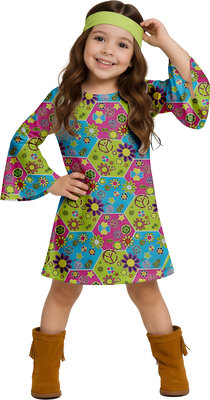 Dívčí šaty 60. léta, hippies