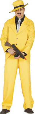 Pánský kostým gangster, žlutý