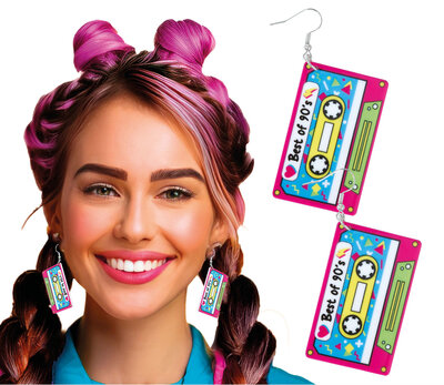 Retro náušnice ve tvaru kazety