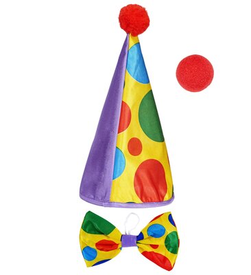 Sada pro klauna (nos, klobouk a motýlek)