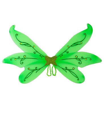 Velká zelená vílí křídla 125 x 72 cm, s kamínky