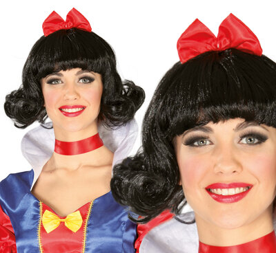 Dámská černá paruka Sněhurka