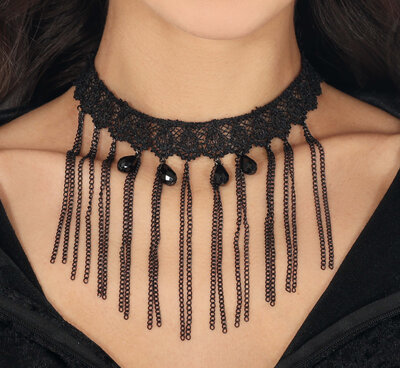 Dámský černý choker