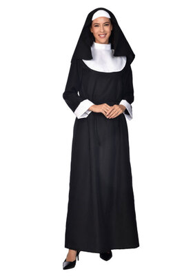 Dámský kostým jeptiška s páskem, dlouhý