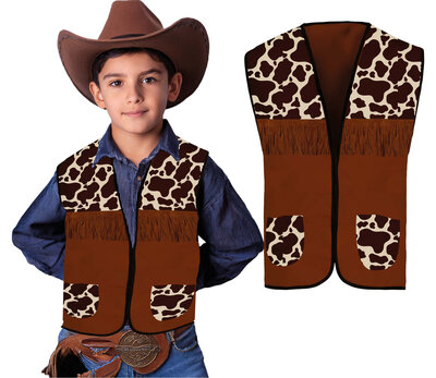 Dětská kovbojská vesta, hnědá