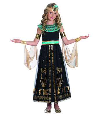 Dívčí kostým Kleopatra se zelenými detaily