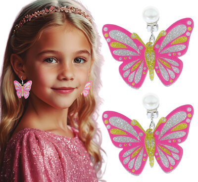 Dívčí náušnice s motýlky