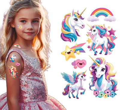 Dívčí tetování jednorožci