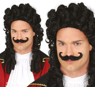 Pánská paruka s knírkem, pirát