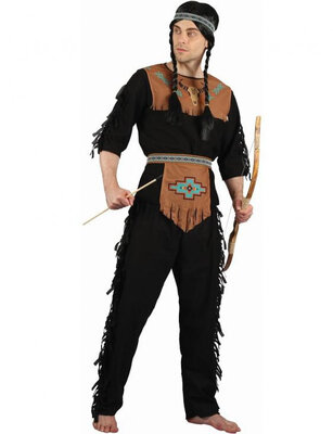 Pánský kostým indiána, černý
