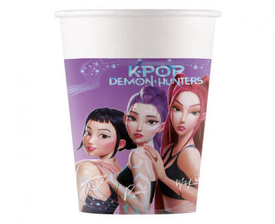 Sada papírových kelímků K-Pop, 200 ml, 23 cm