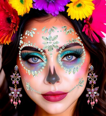 Samonalepovací kamínky Dia de los muertos