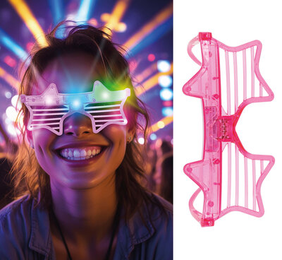 Svítící party brýle ve tvaru hvězdy